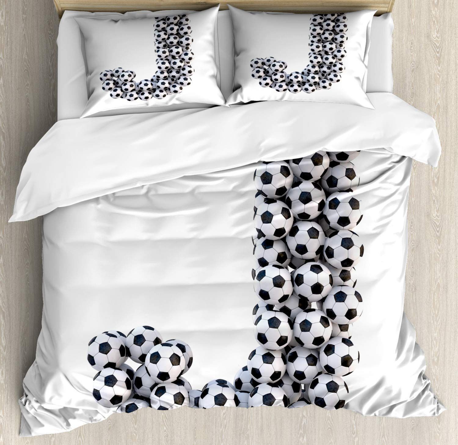 Soccer Balls Bedding Set