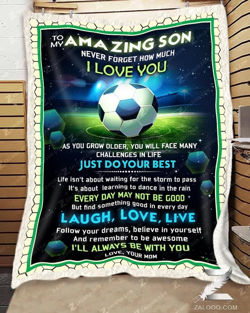 Soccer Blanket – To My Amazing Son – Follow Your Dream