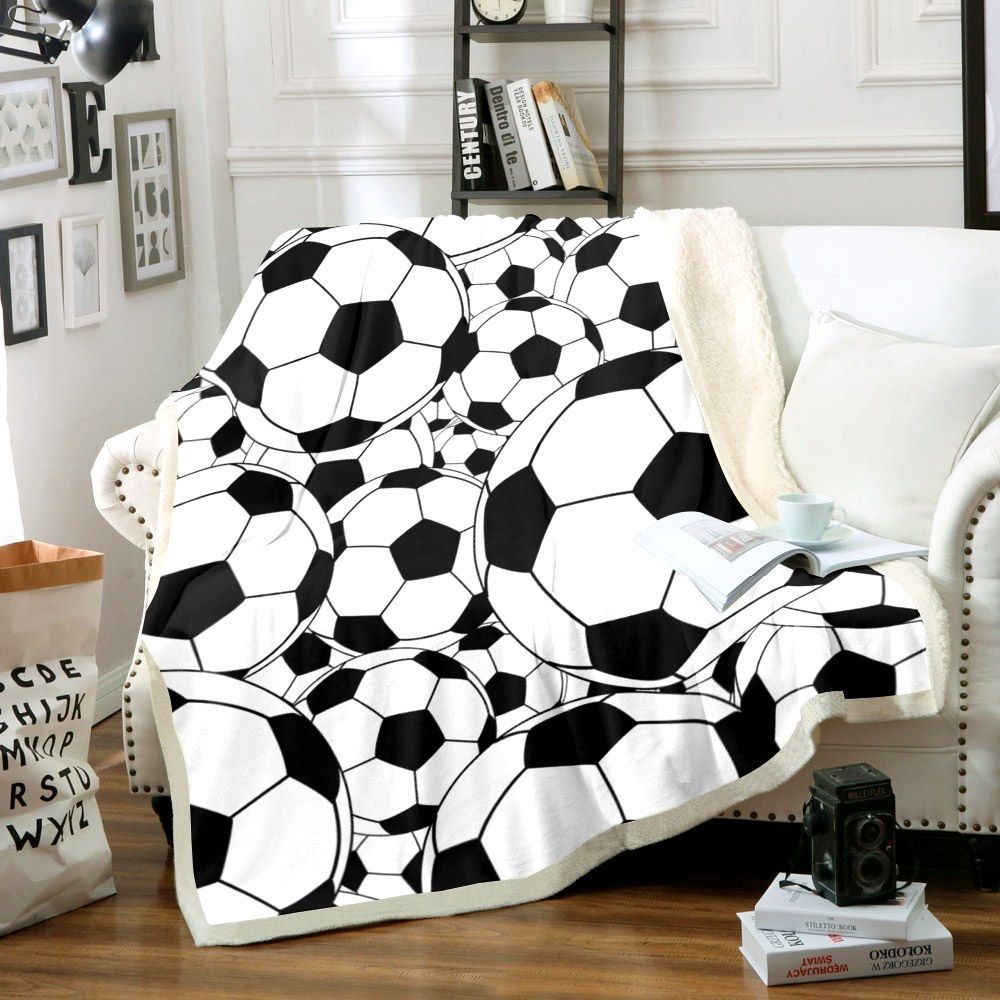 Soccer Sherpa Fleece Blanket