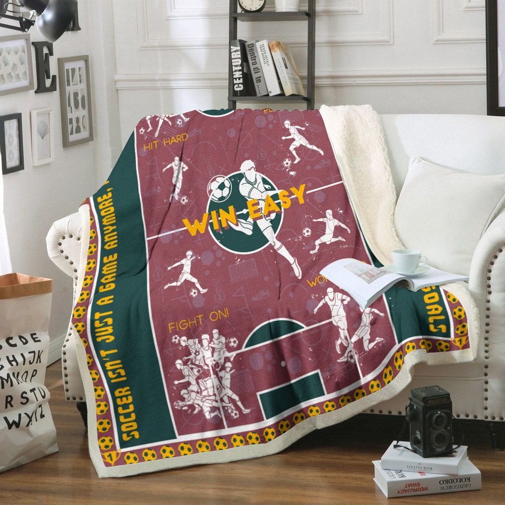 Soccer Sherpa Fleece Blanket