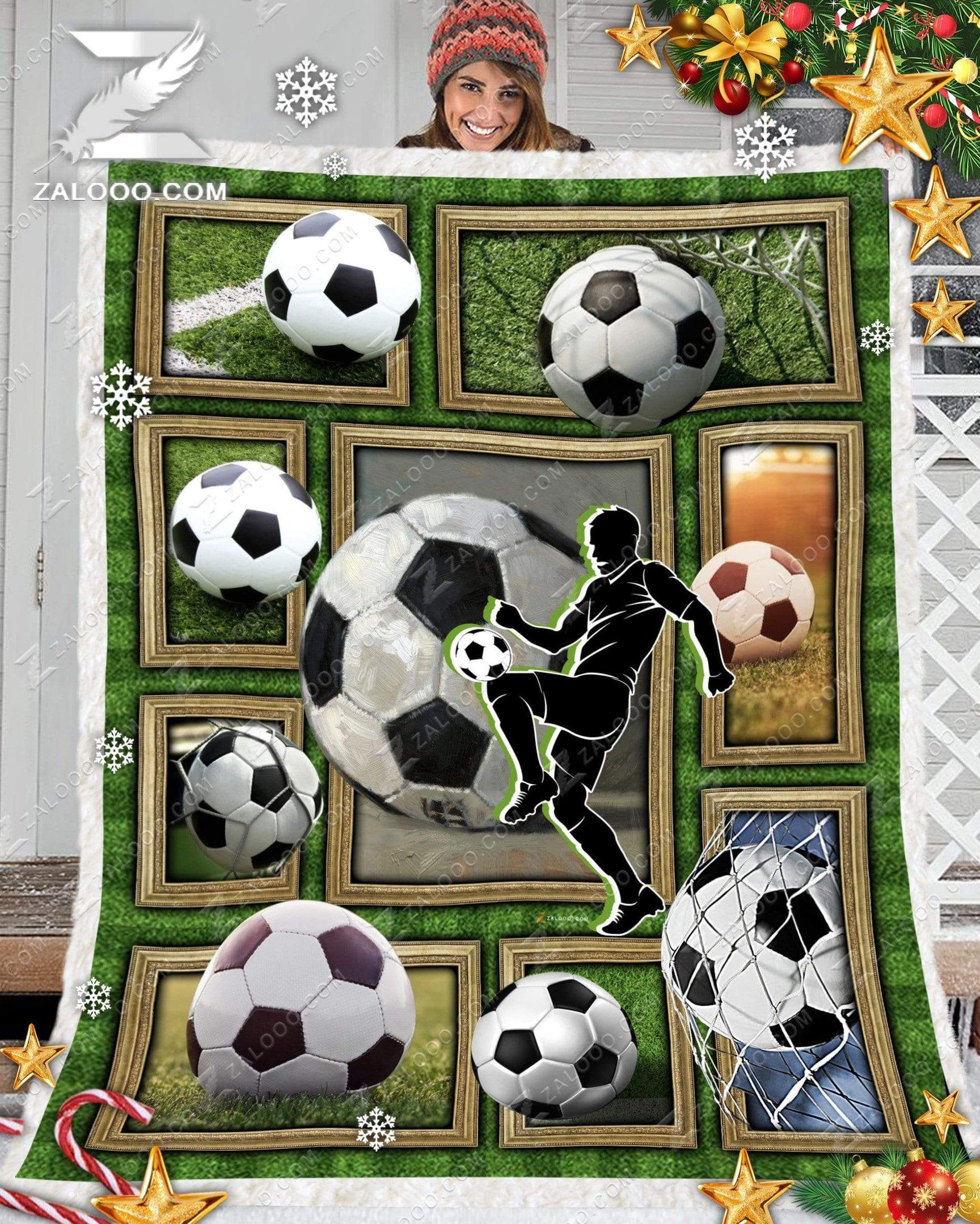 Soccer Sherpa Fleece Blanket