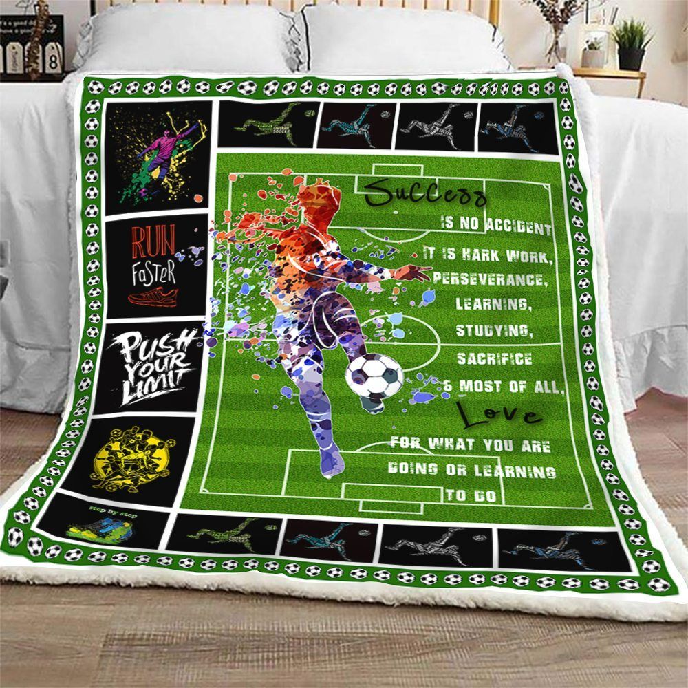 Soccer Sherpa Fleece Blanket