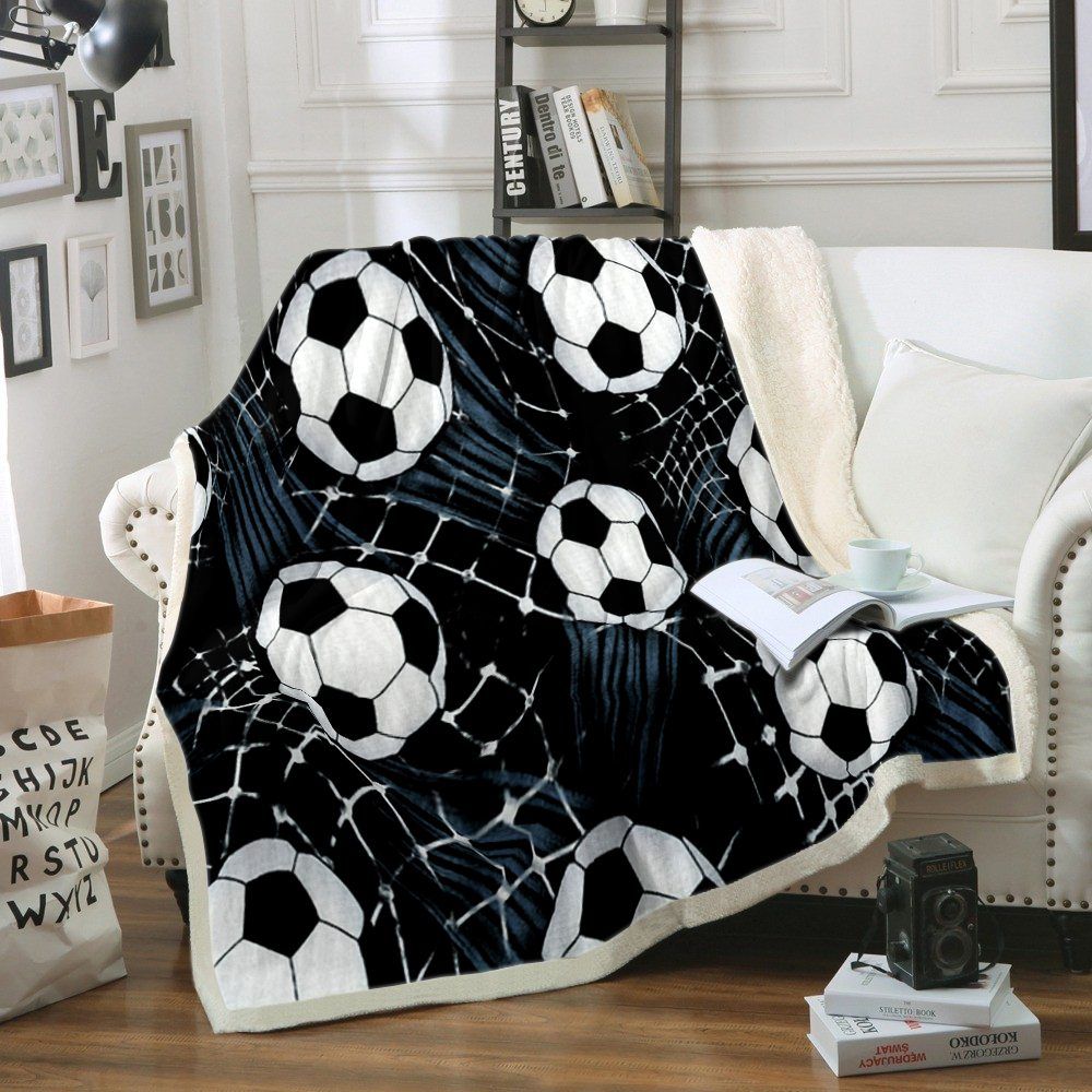 Soccer Sherpa Fleece Blanket