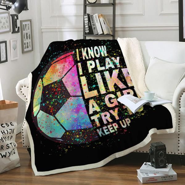 Soccer Sherpa Fleece Blanket