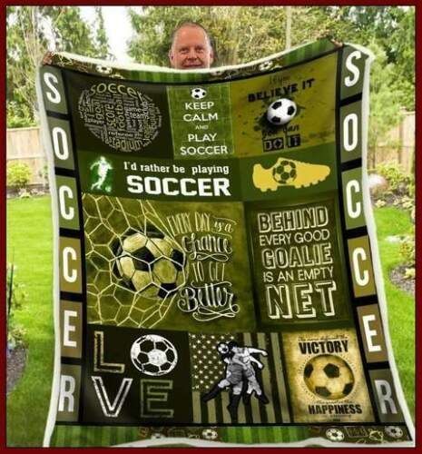 Soccer Sherpa Fleece Blanket