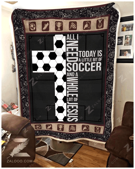 Soccer Sherpa Fleece Blanket