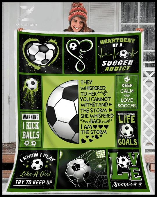 Soccer Sherpa Fleece Blanket