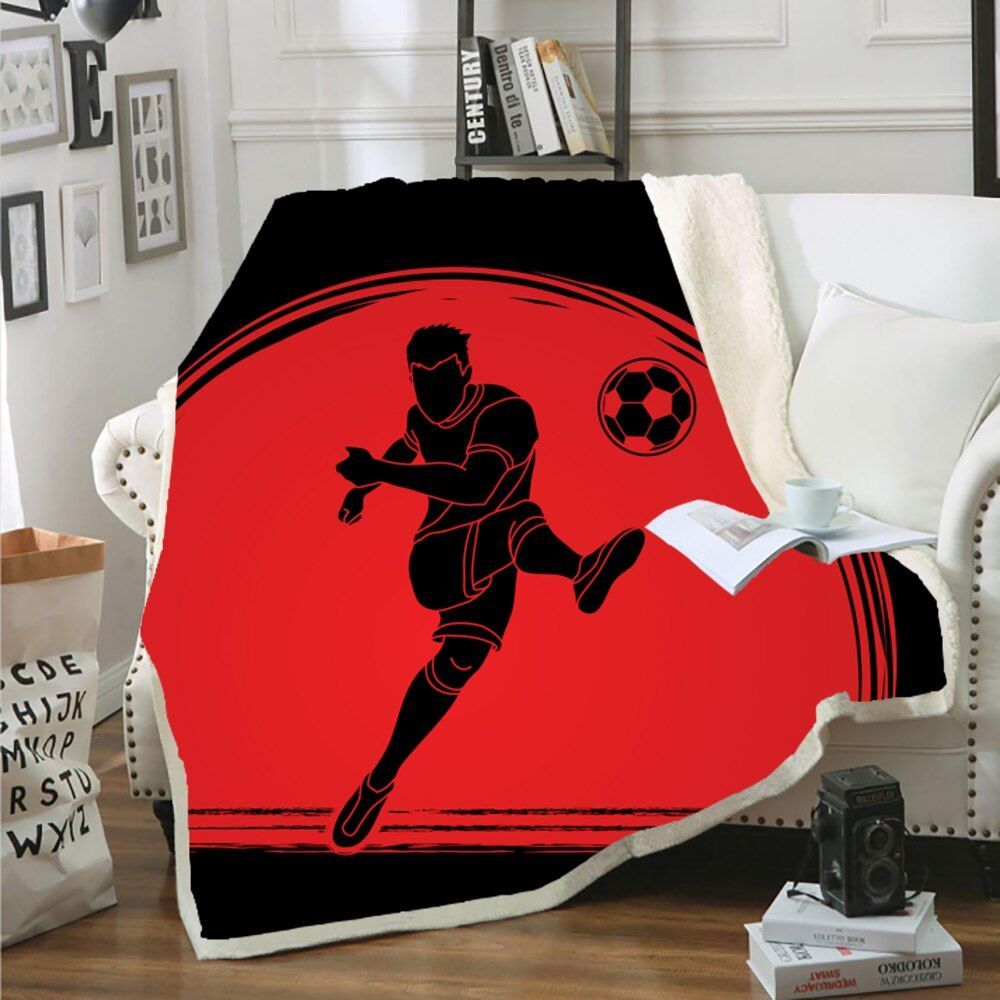 Soccer Sherpa Fleece Blanket