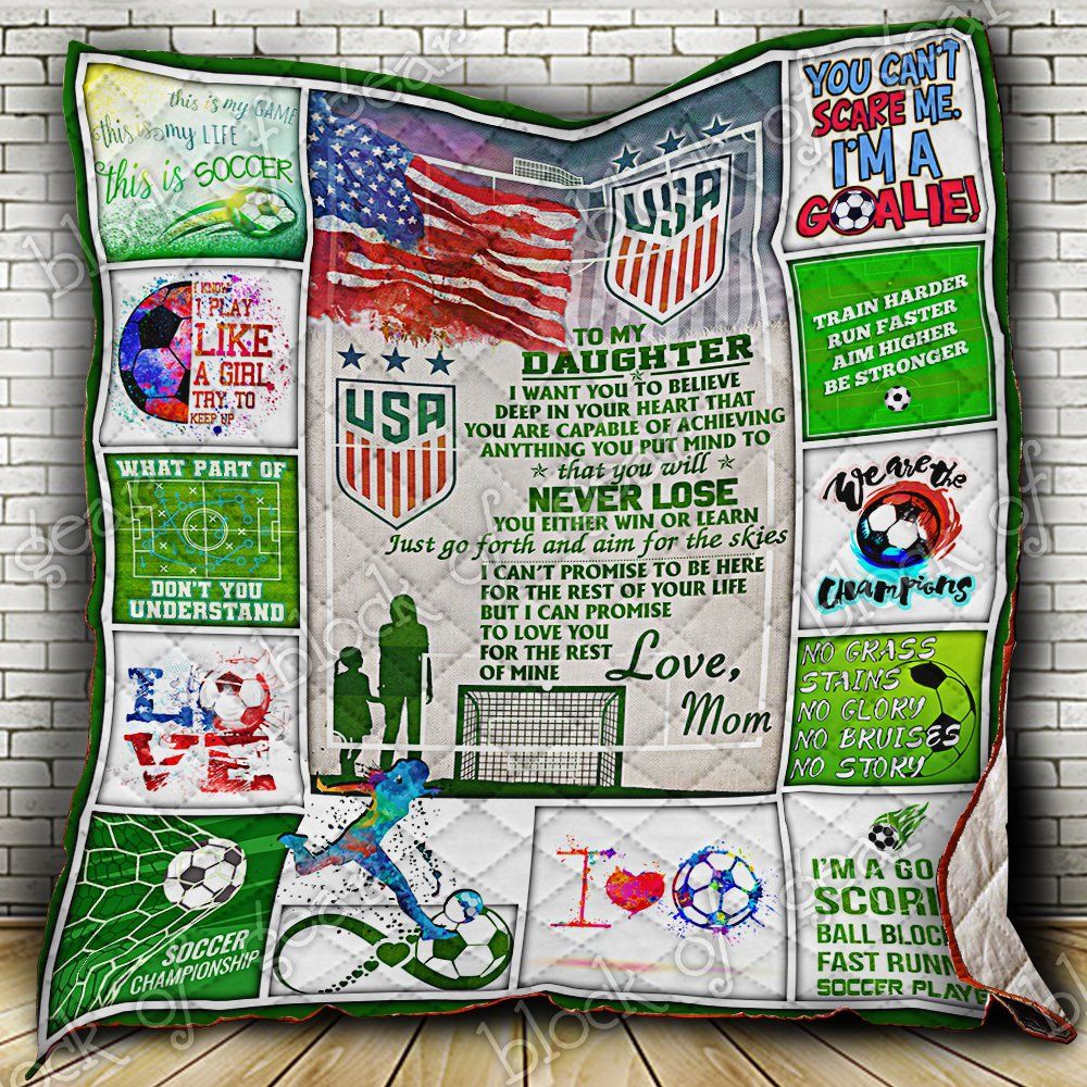 Soccer Daughter Love Mom Quilt Pn611N Dhc11123697Dd