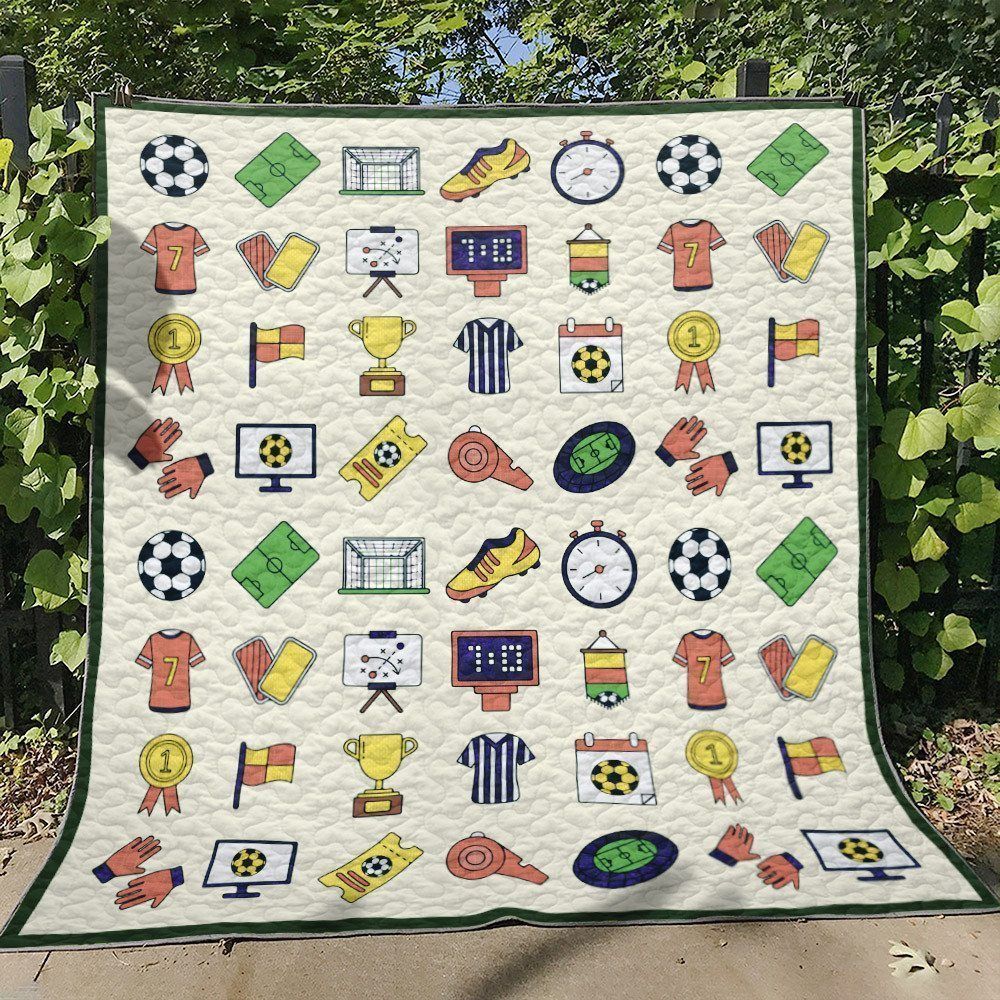 Soccer DD190713B Quilt Blanket