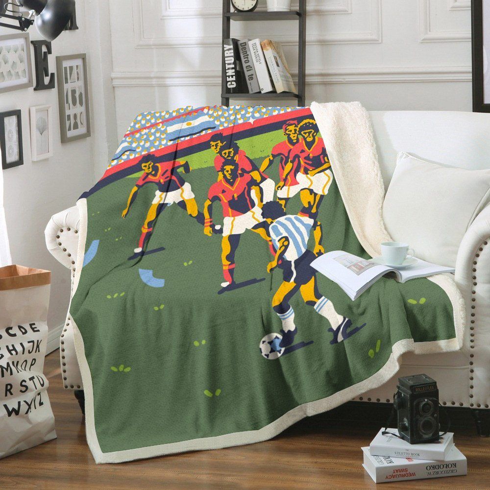 Soccer Sherpa Fleece Blanket