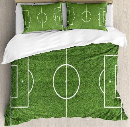 Soccer Field Grass Bedding Set