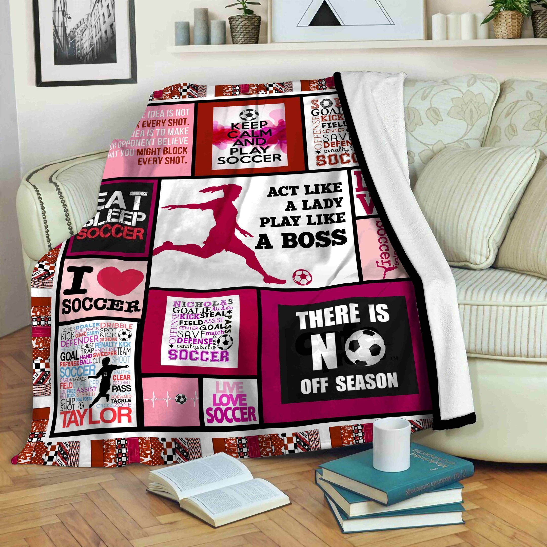 Soccer Fleece Blanket