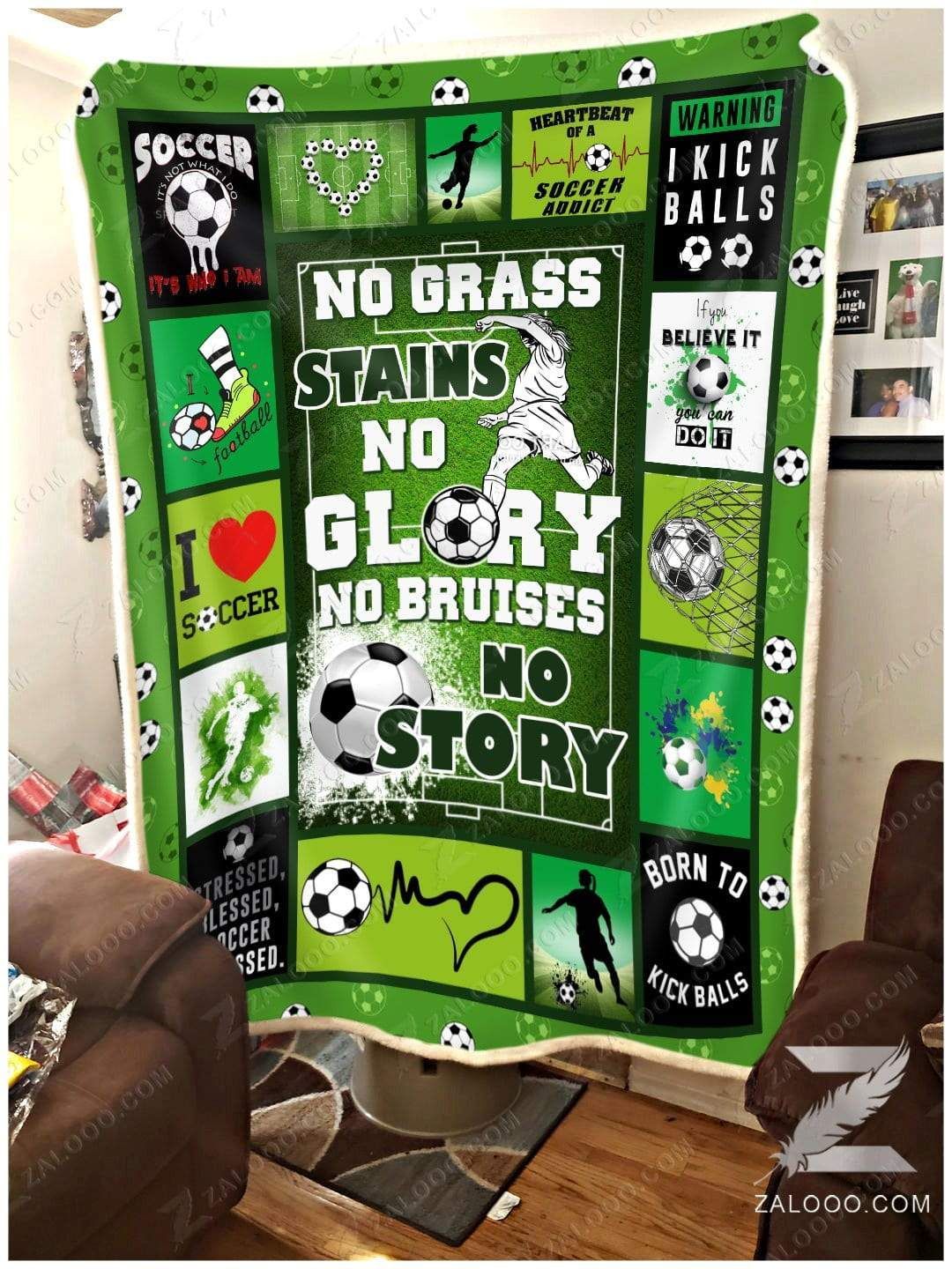 Soccer Girl Sherpa Fleece Blanket