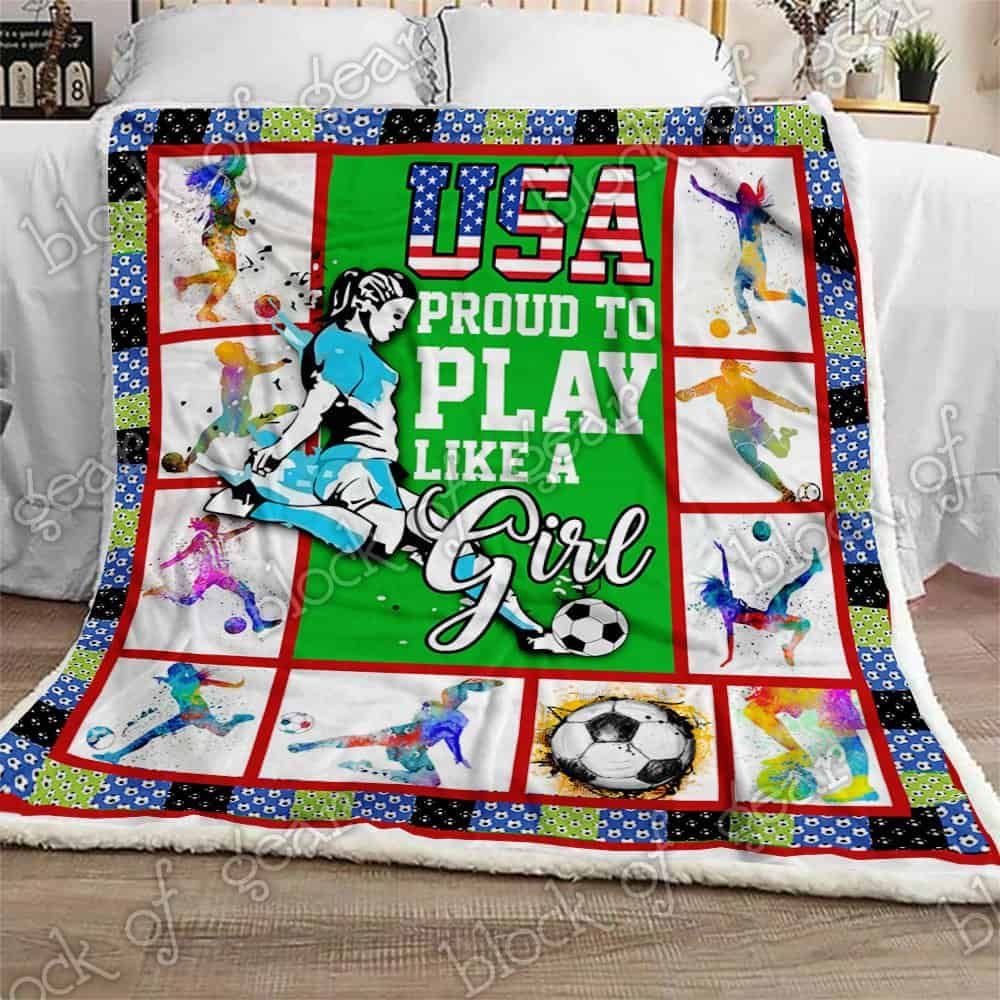 Soccer Girl Fleece Blanket