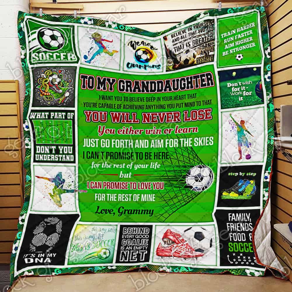 Soccer Granddaughter Love Grammy CL18100657MDQ Quilt Blanket