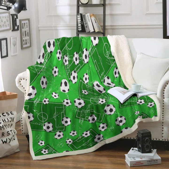 Soccer Sherpa Fleece Blanket