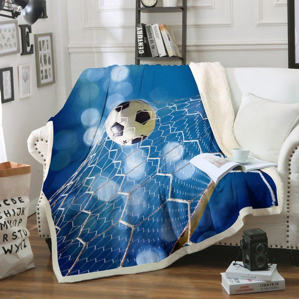 Soccer Sherpa Fleece Blanket