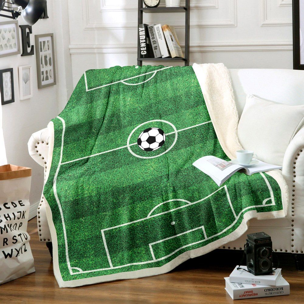 Soccer Sherpa Fleece Blanket