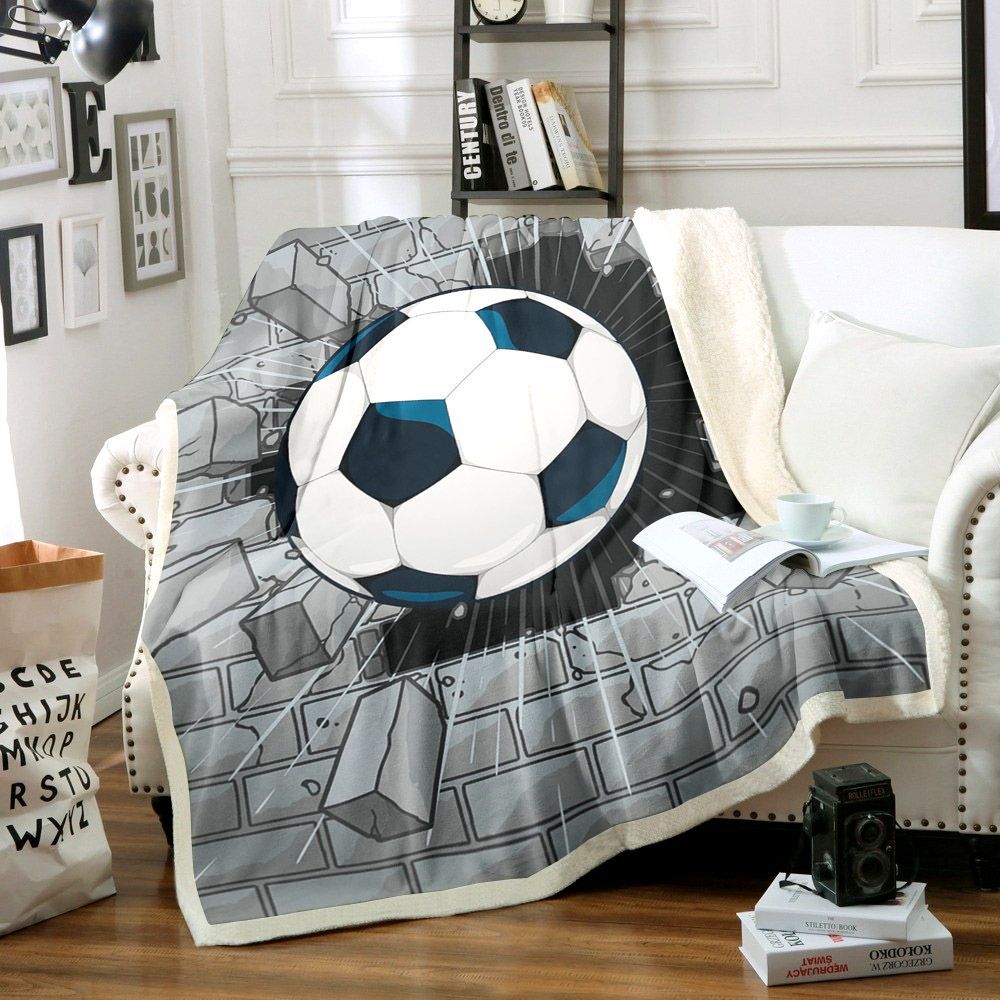 Soccer Sherpa Fleece Blanket