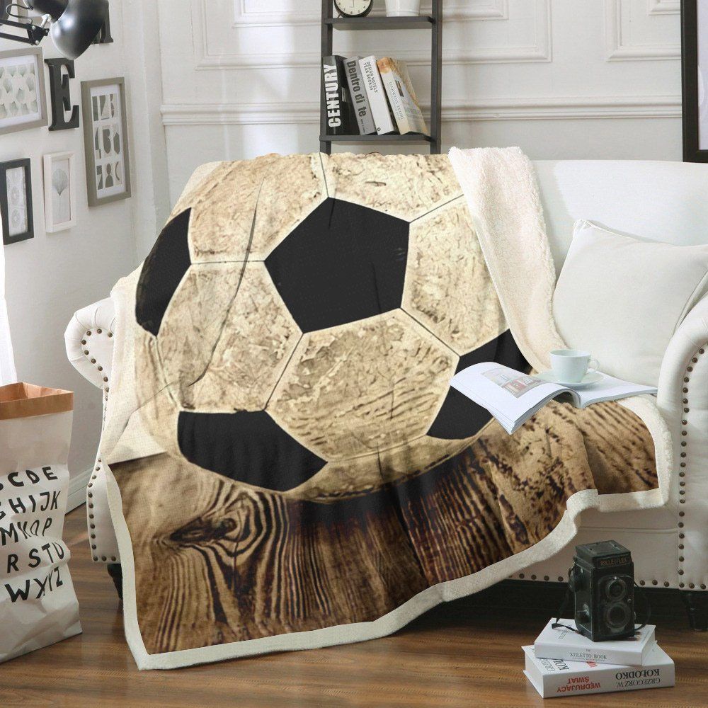 Soccer Sherpa Fleece Blanket