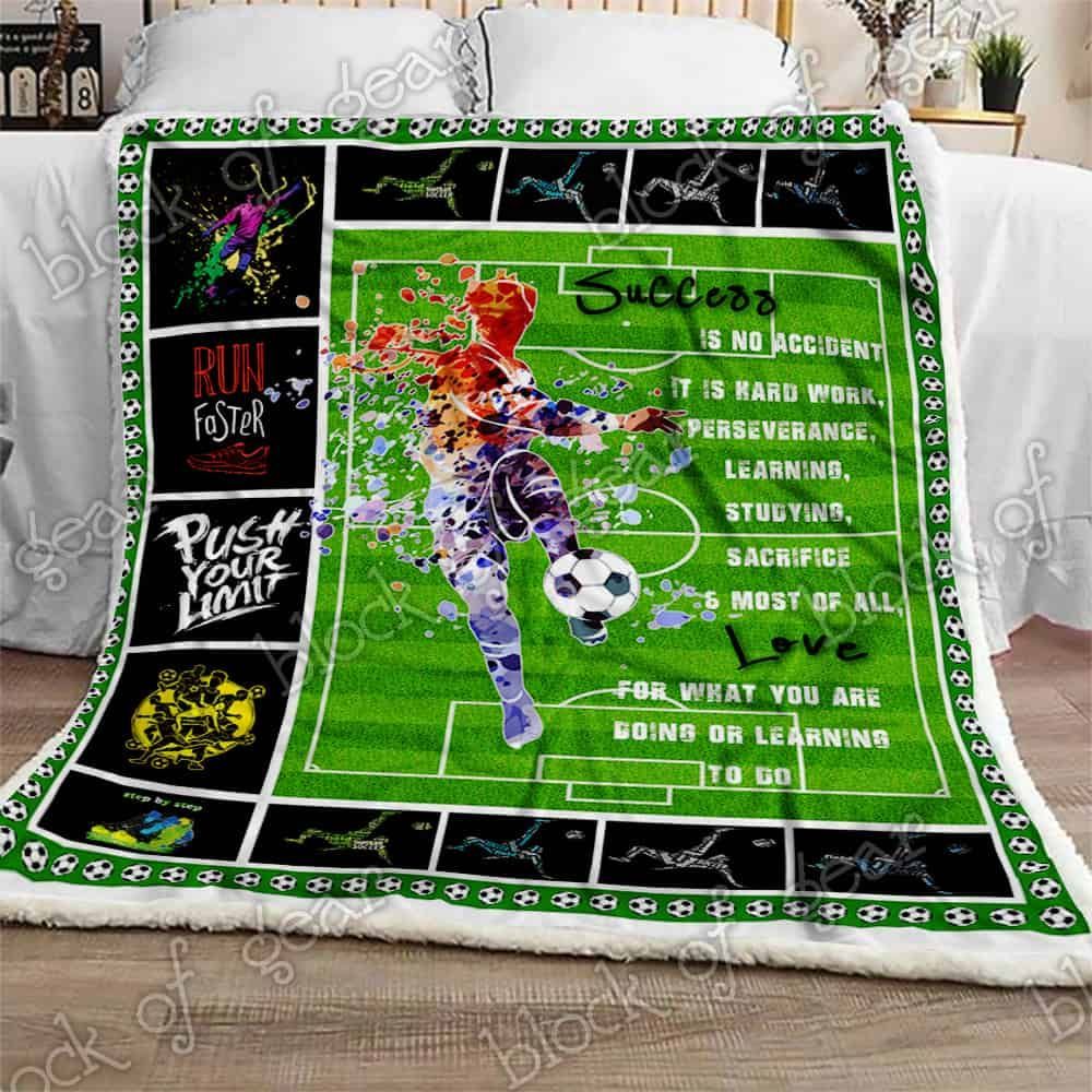 Soccer My Love My Passion Fleece Blanket