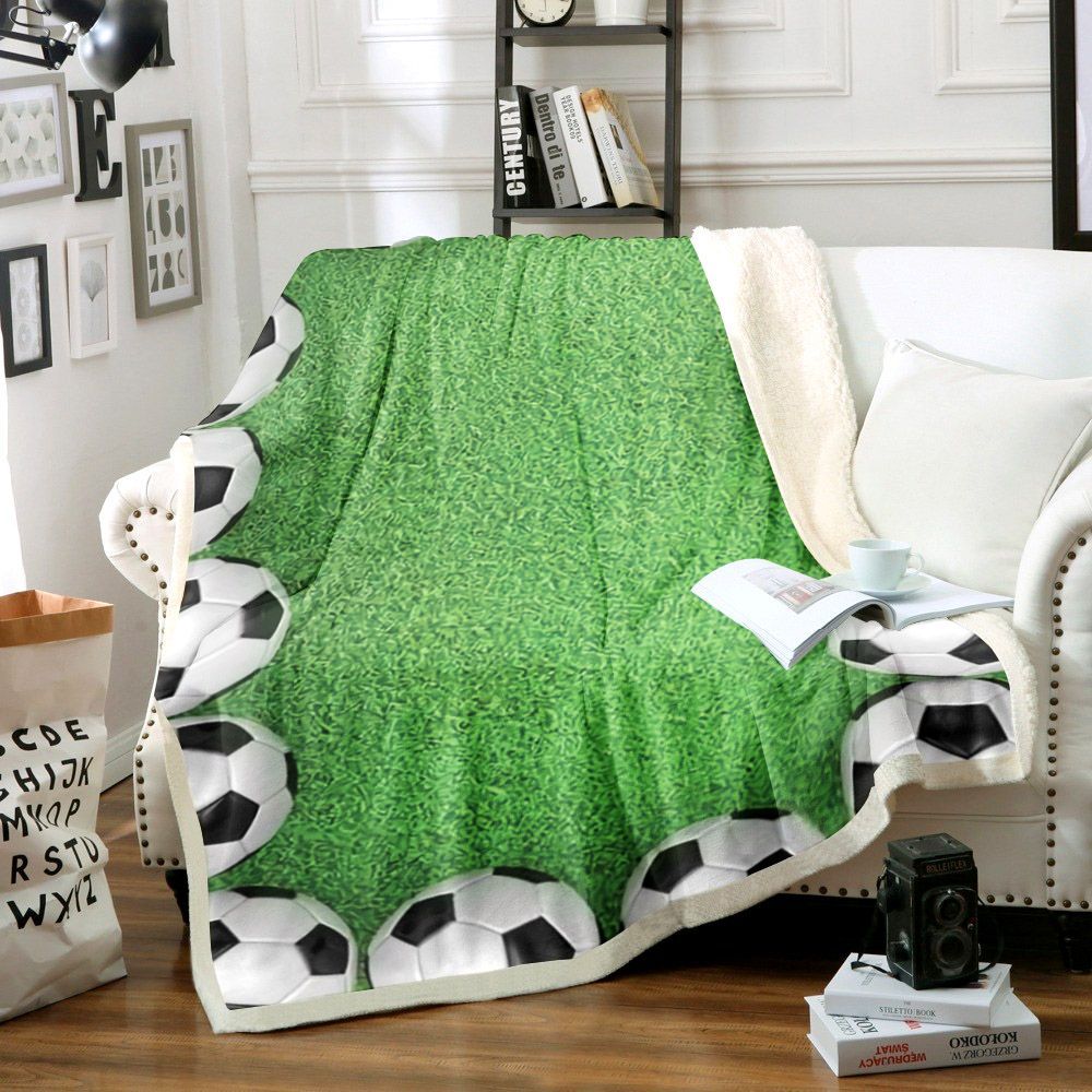 Soccer Sherpa Fleece Blanket