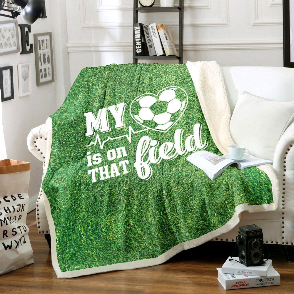 Soccer Sherpa Fleece Blanket