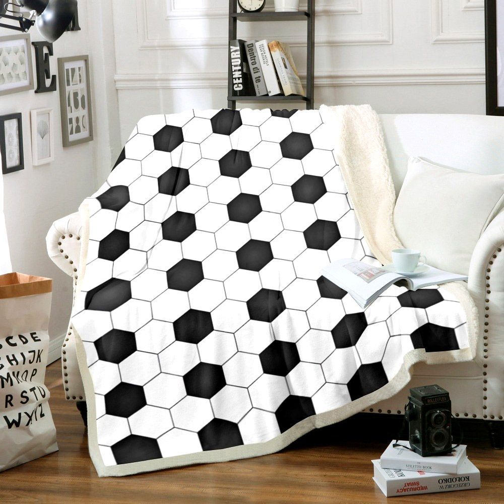 Soccer Sherpa Fleece Blanket