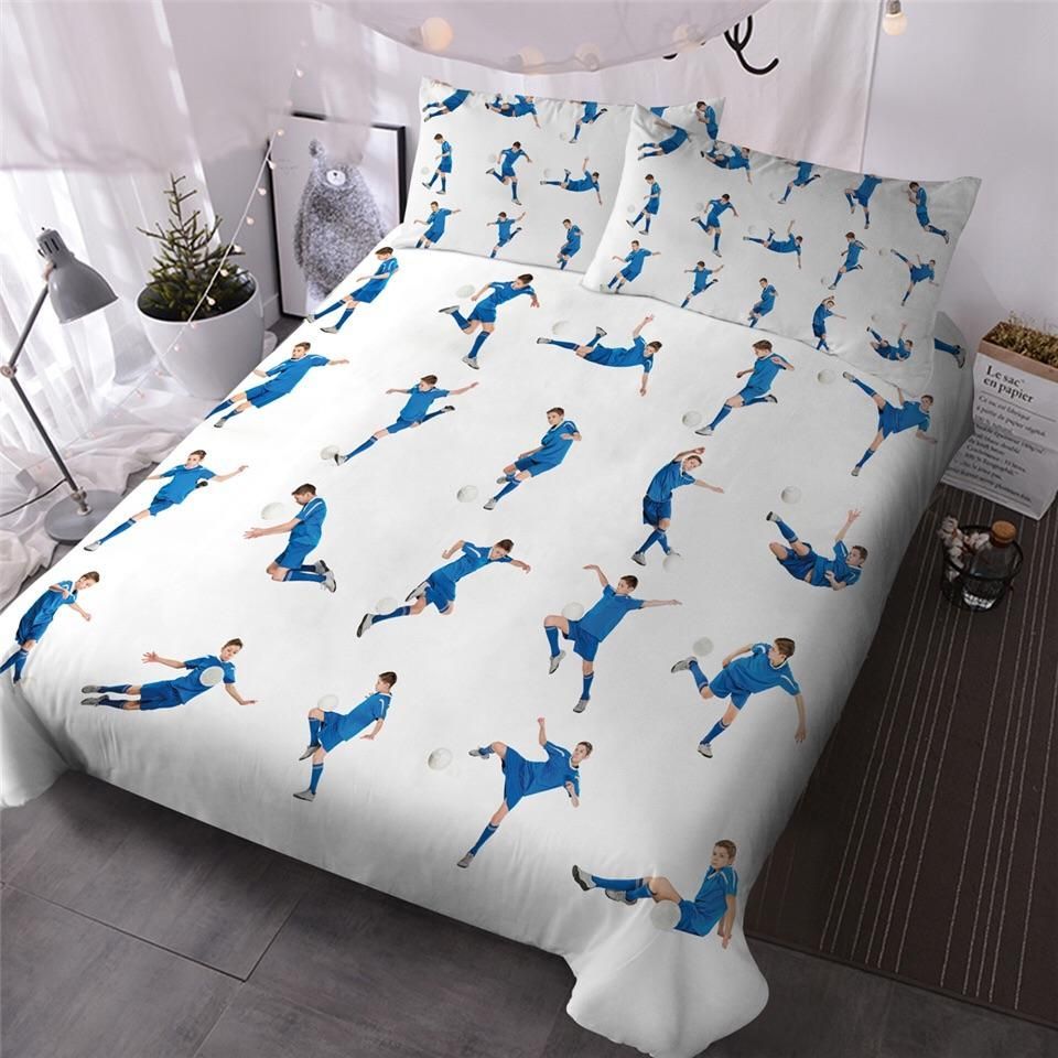 Soccer Poses Bedding Set