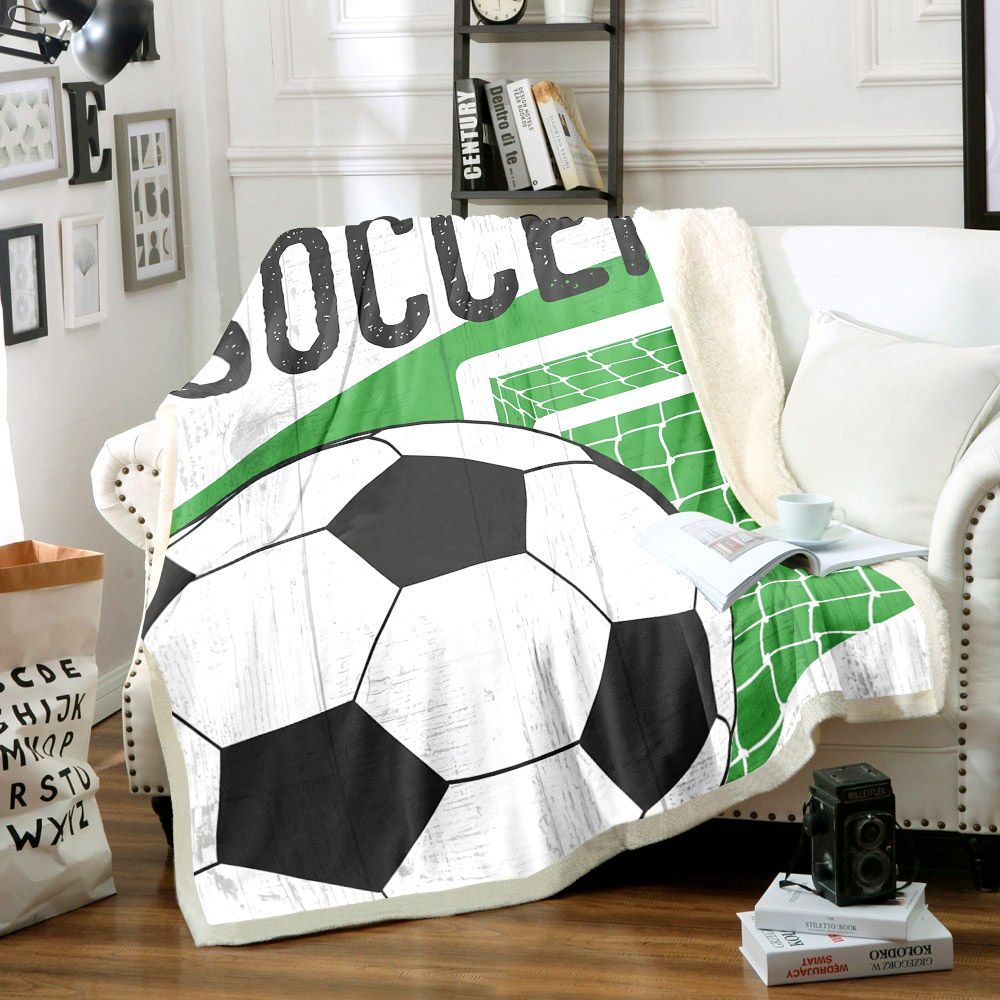 Soccer Sherpa Fleece Blanket