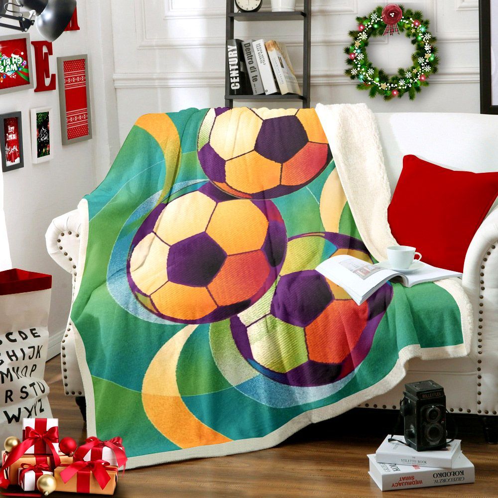 Soccer Sherpa Fleece Blanket