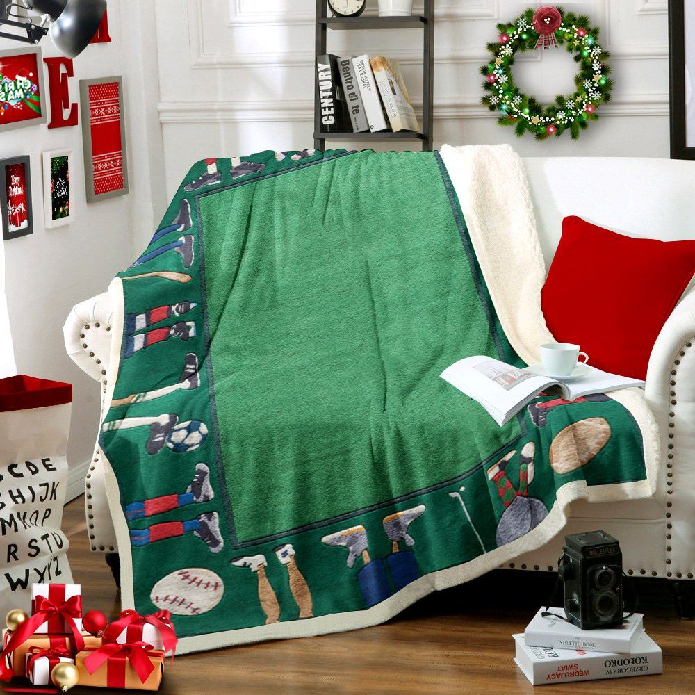 Soccer Sherpa Fleece Blanket
