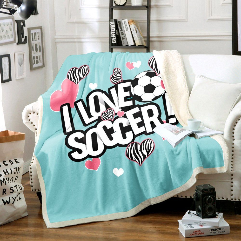 Soccer Sherpa Fleece Blanket