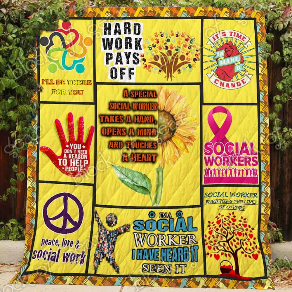 Social Worker CL19100786MDQ Quilt Blanket