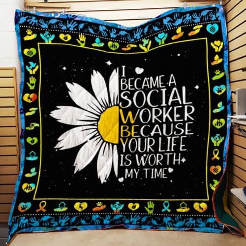 Social Worker CL22100478MDQ Quilt Blanket