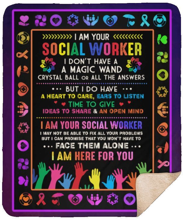 Social Worker Sherpa Fleece Blanket