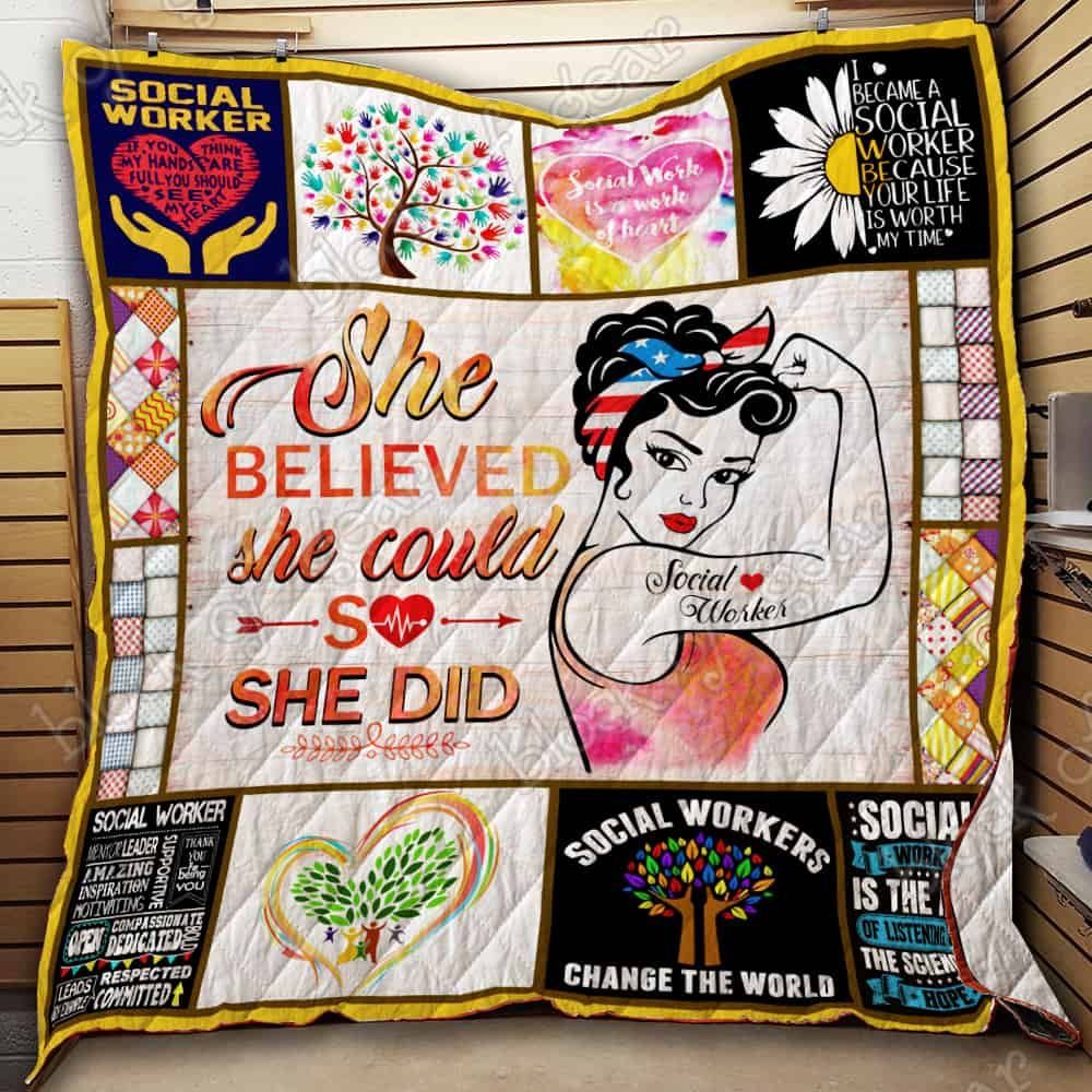 Social Worker GS-CL-NT2910 Quilt Blanket