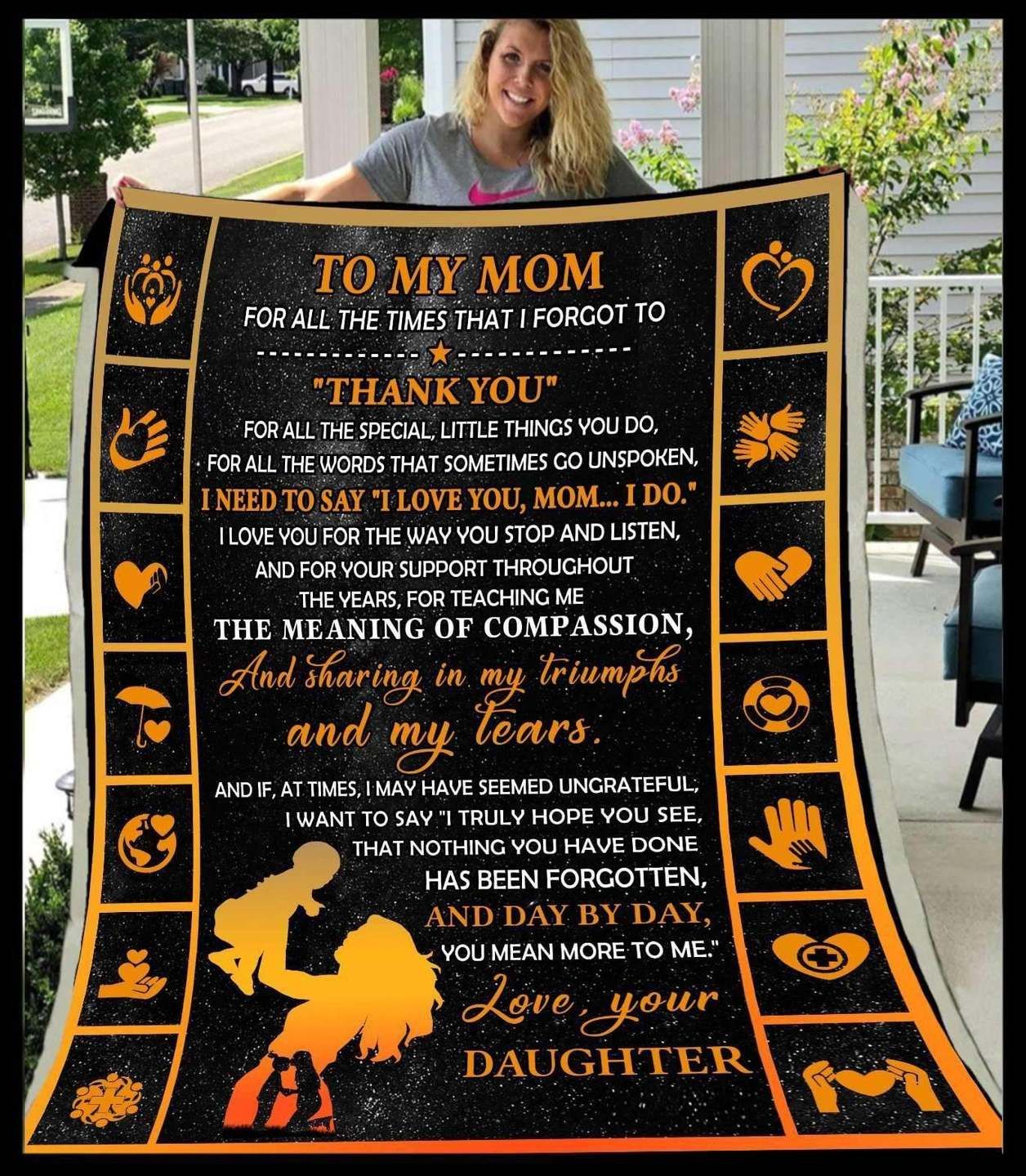 Social Worker To My Mom Thank You Sherpa Fleece Blanket