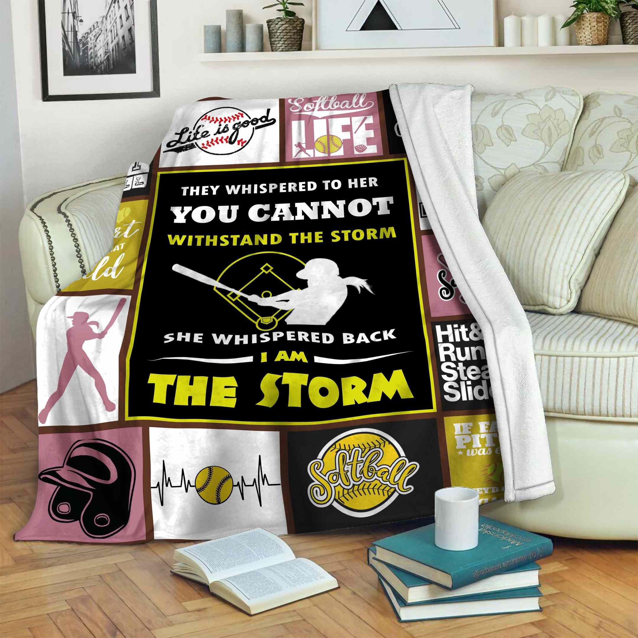 Soft Ball I Am The Storm Sherpa Fleece Blanket