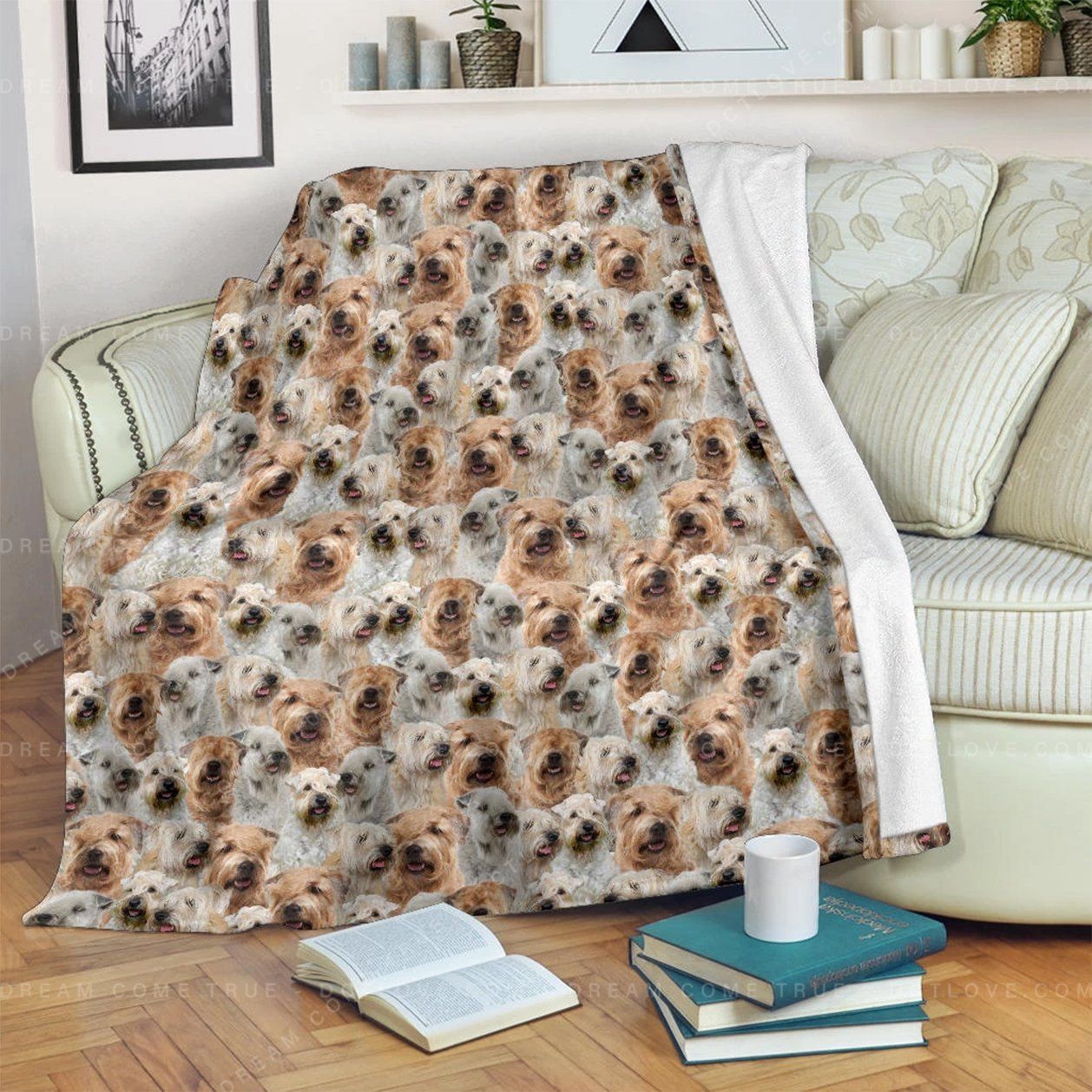 Soft-Coated Wheaten Terrier Sherpa Fleece Blanket