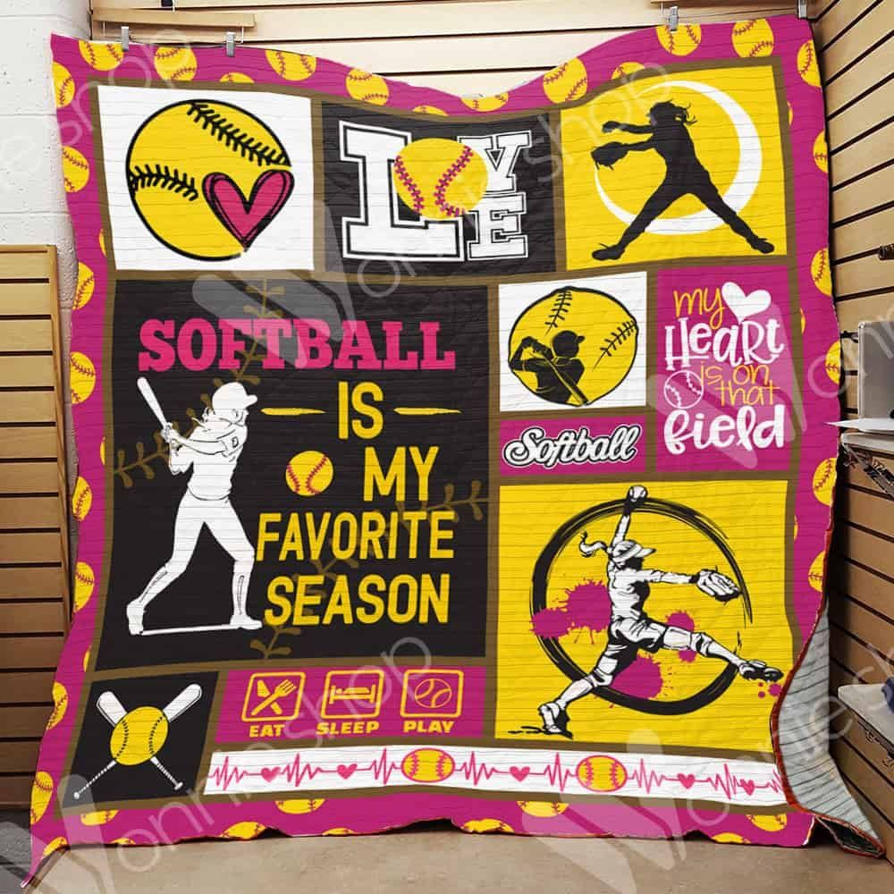 Softball 1 GS-CL-LD3110 Quilt Blanket