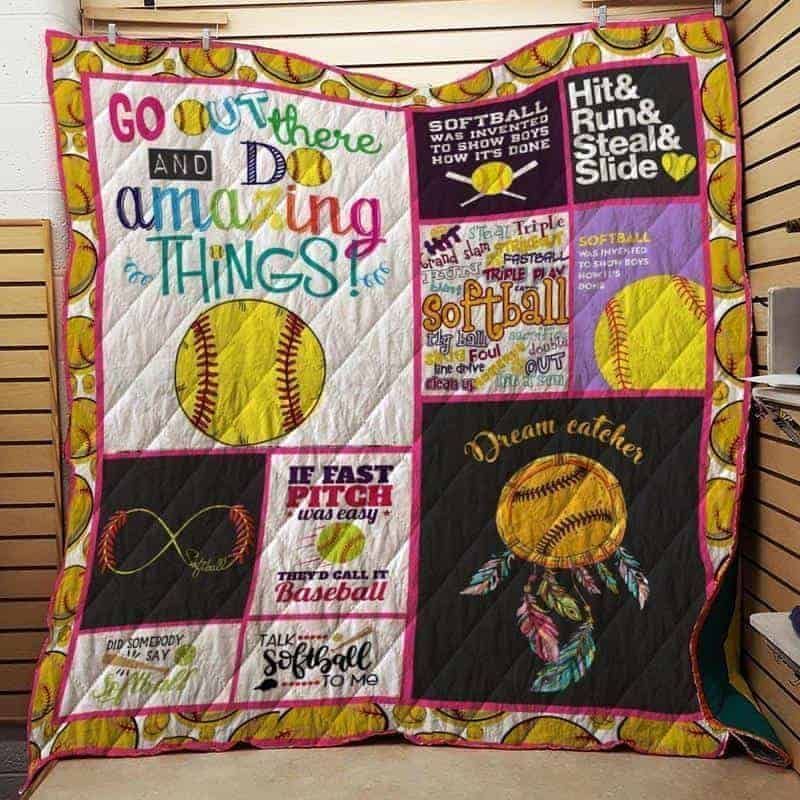 Softball 8 GS-CL-QD0611 Quilt Blanket