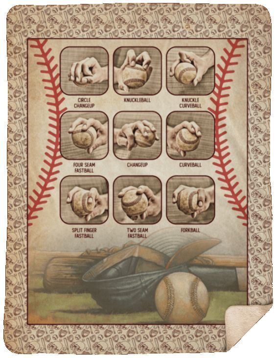 Softball Baseball Sherpa Fleece Blanket