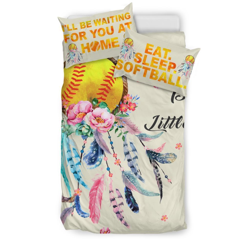 Softball Bling Eat Sleep Bedding Set