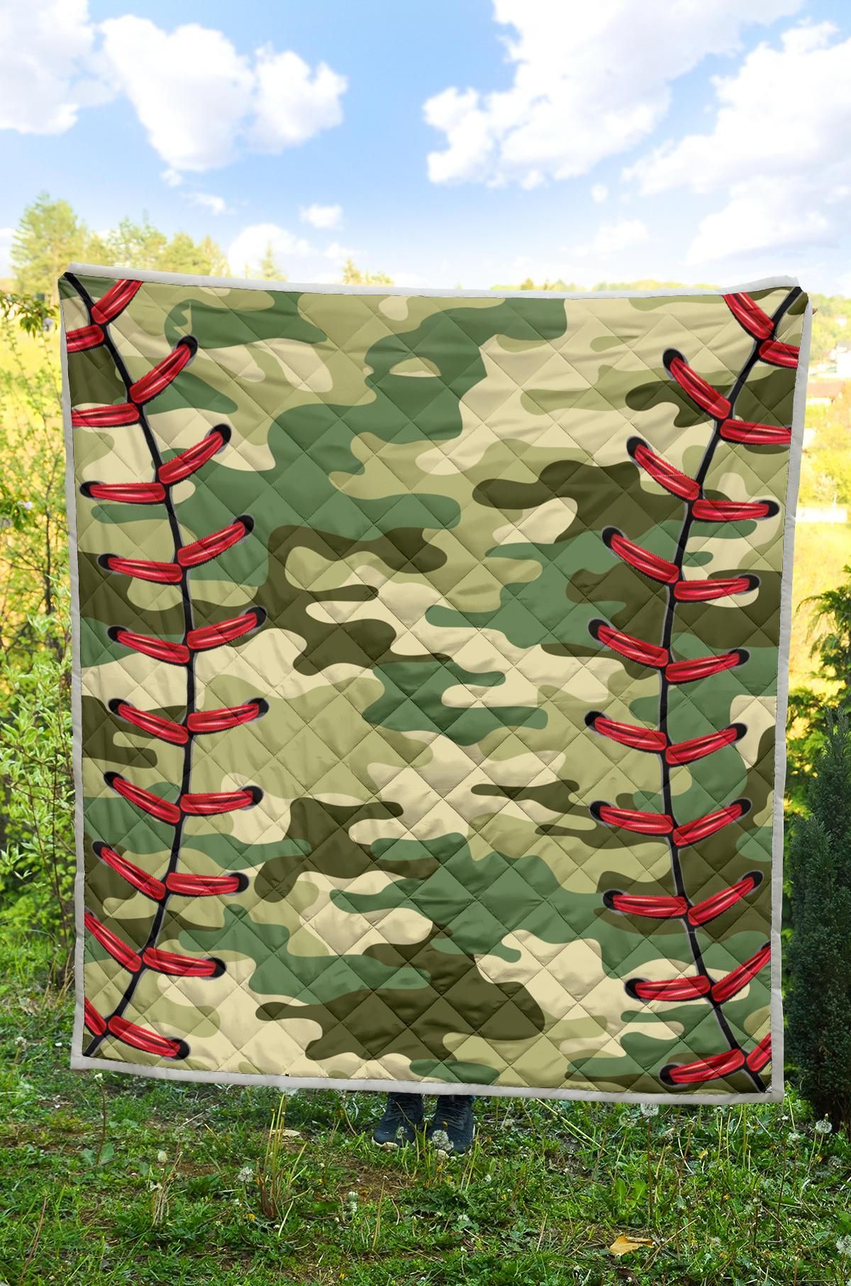 Softball Camouflage Quilt Blanket DHC02012066TD