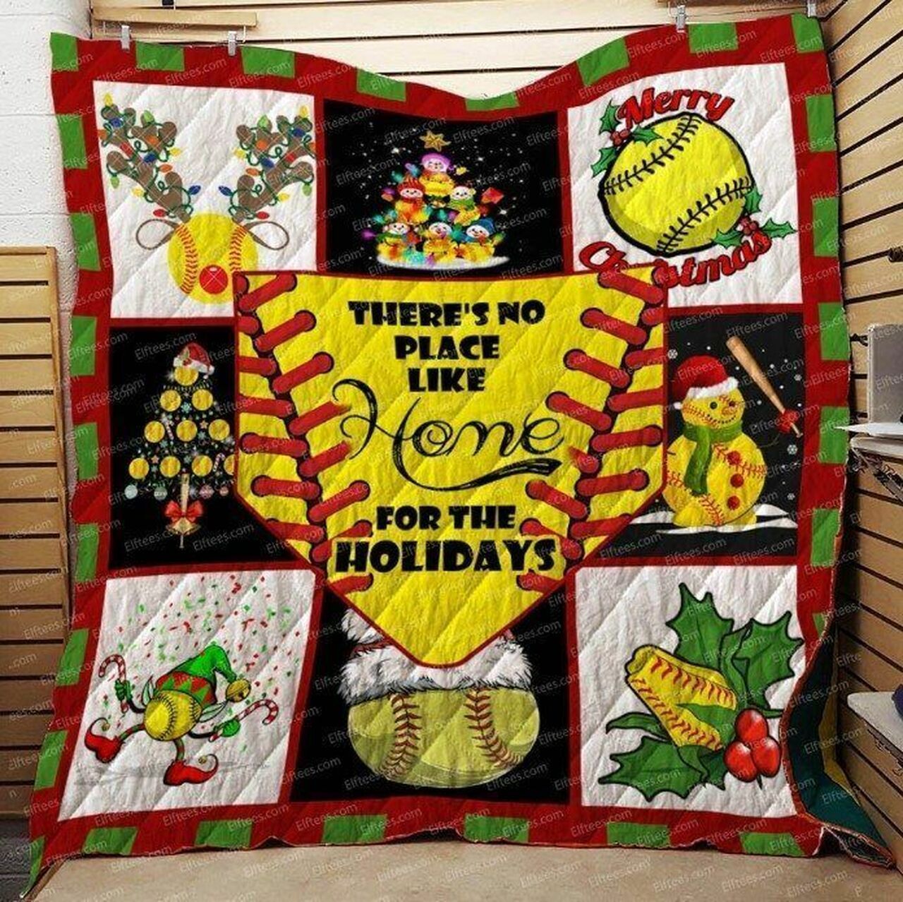 Softball Christmas DAC081202 Quilt Blanket