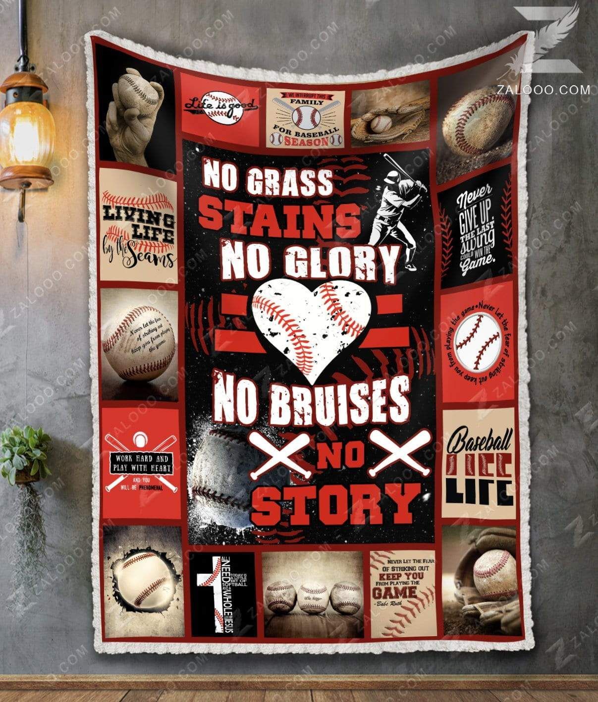 Softball Sherpa Fleece Blanket