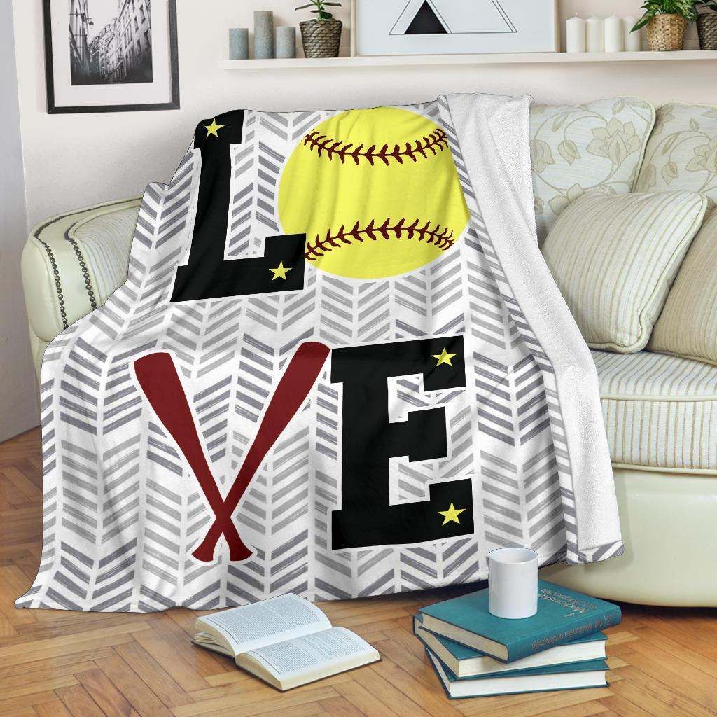 Softball Sherpa Fleece Blanket