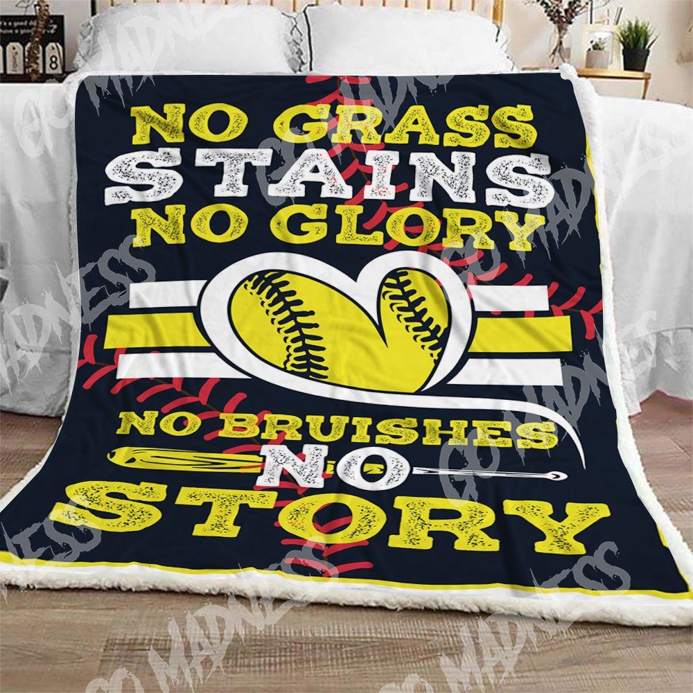 Softball Sherpa Fleece Blanket